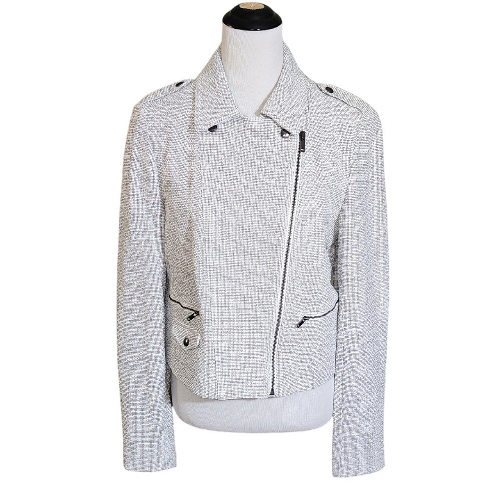 NWT Banana Republic Cropped Moto Jacket Size 14 - Picture 1 of 15
